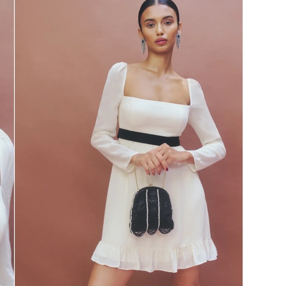 NWT Reformation Silves Dress in Cream sz 10 - Picture 3 of 3